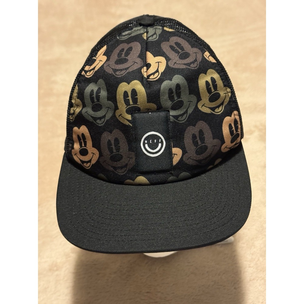 Neff Disney Mickey Mouse Trucker Hat Cap Camo Adjustable Snapback Black One Size